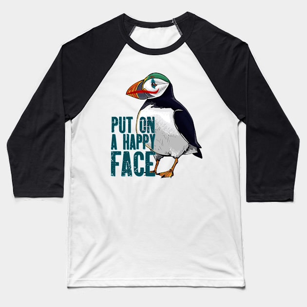 Joker Puffin Baseball T-Shirt by Mistersheep